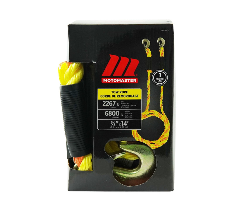 6,800-lb Tow Rope, with Rust-Resistant Hooks, 5/8-in x 14-ft F7013