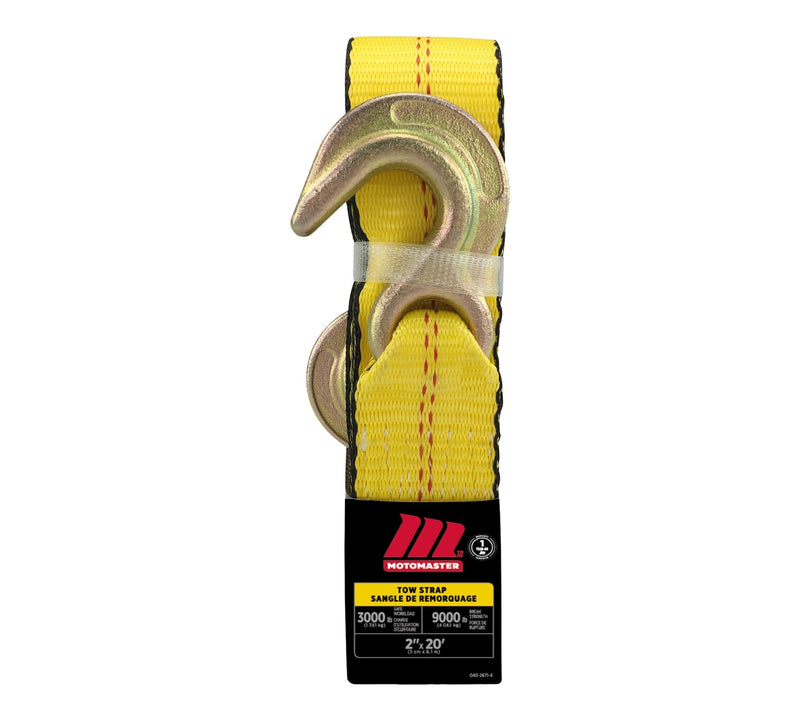 9,000-lb Tow Strap with Rust-Resistant Hooks, 2-in x 20-ft J5310