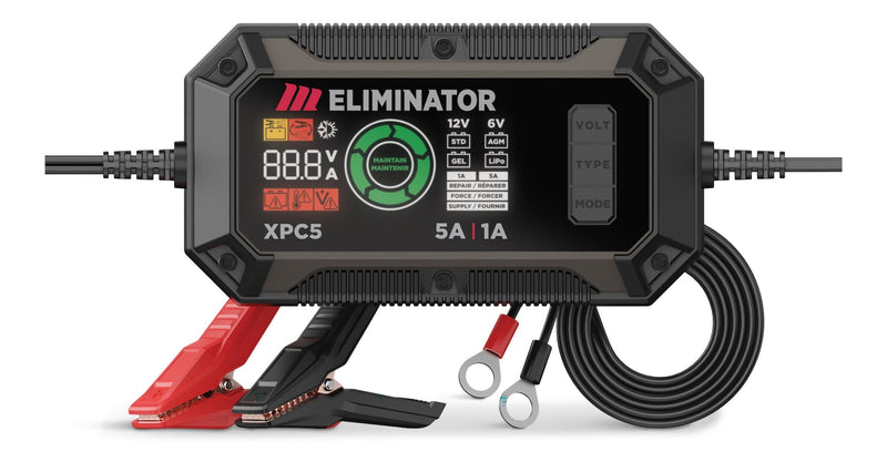 Eliminator Precision Series XPC5 Smart Battery Charger/Maintainer/Desulphator, 5/1-Amp, 6V/12V J3157