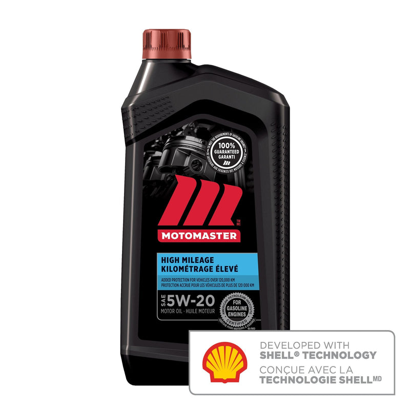 High Mileage 5W20 Conventional Engine/Motor Oil, 946-mL O8616