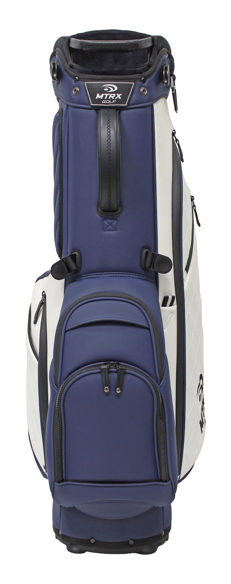 5-Way Top Polyurethane Golf Stand Bag, White/Navy Q836