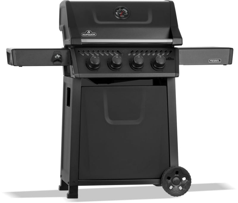 Rebel 425 4-Burner LP Gas BBQ, Matte Black R1