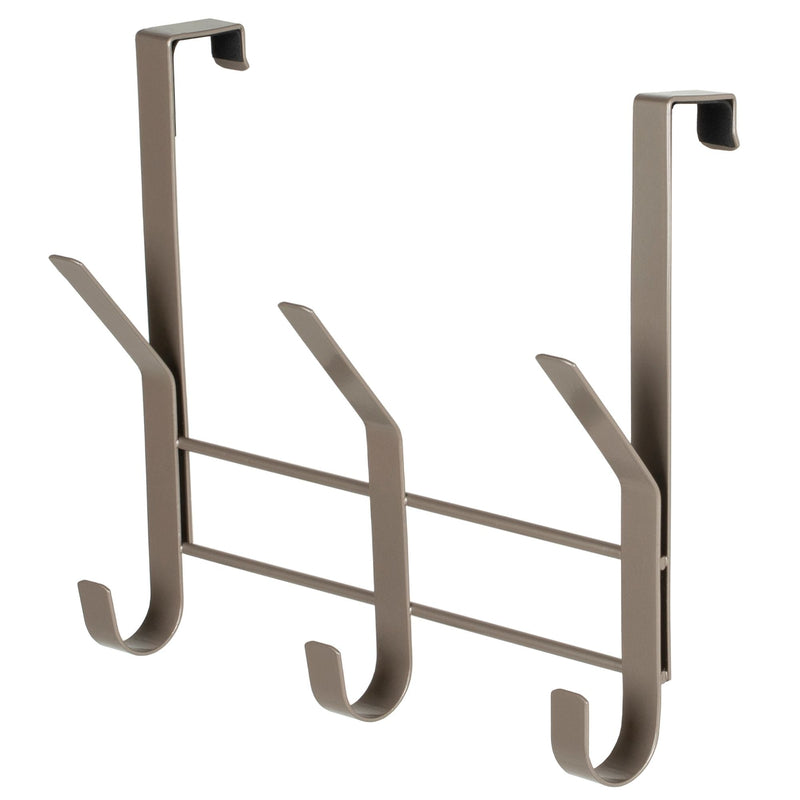 8.5" Over The Door Metal 3 Hook, Champagne A0578