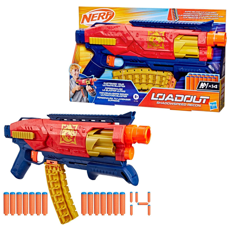 Loadout Shadowspeed Recon Dart Blaster with Dart Storage Attachment and 14 N1 Darts Q9889