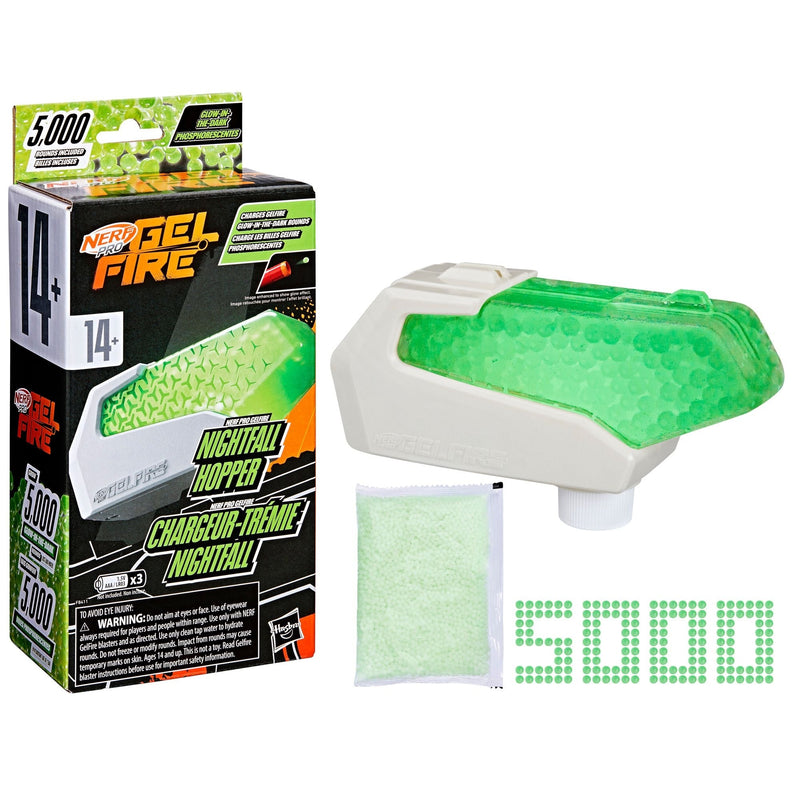 Pro Gelfire Glow In The Dark Nightfall Hopper with 5000 Gelfire Rounds E5497