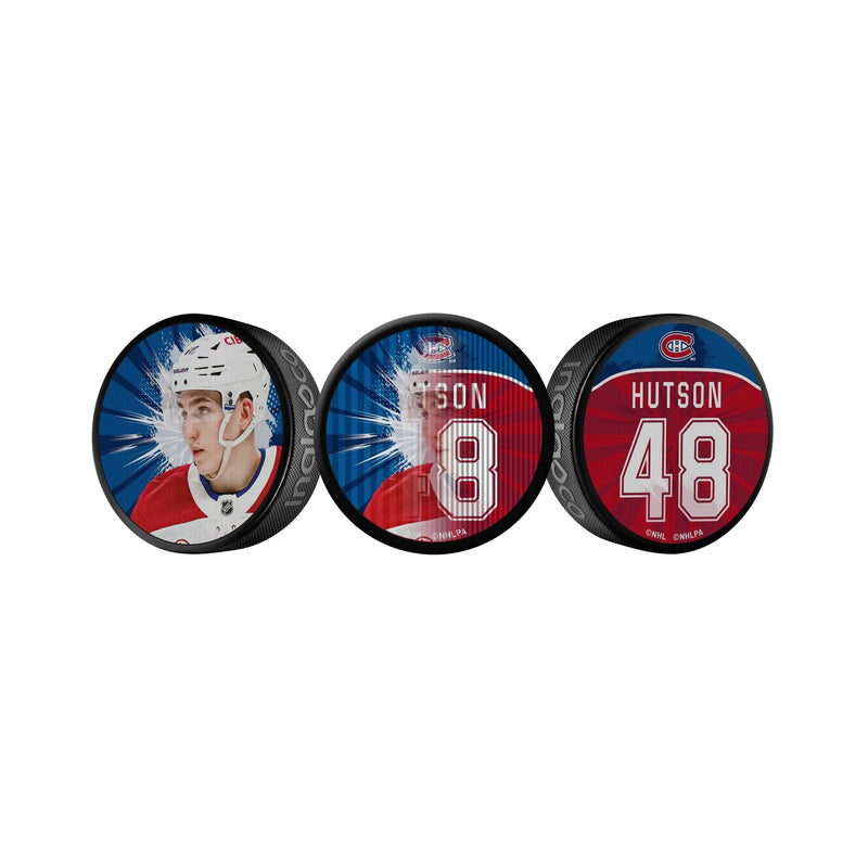 Lane Hutson Dual-Image Lenticular Hockey Puck, 6-oz O5683