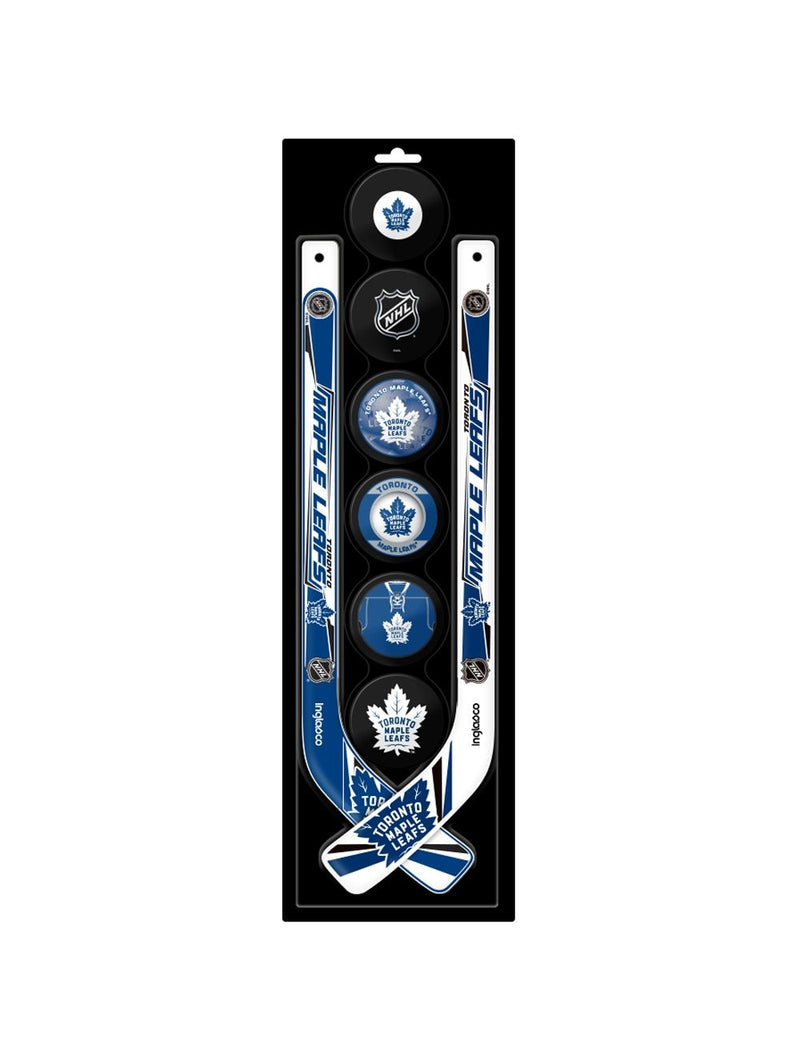 Mini Hockey Pucks & Sticks Set, 8-pcs D9092