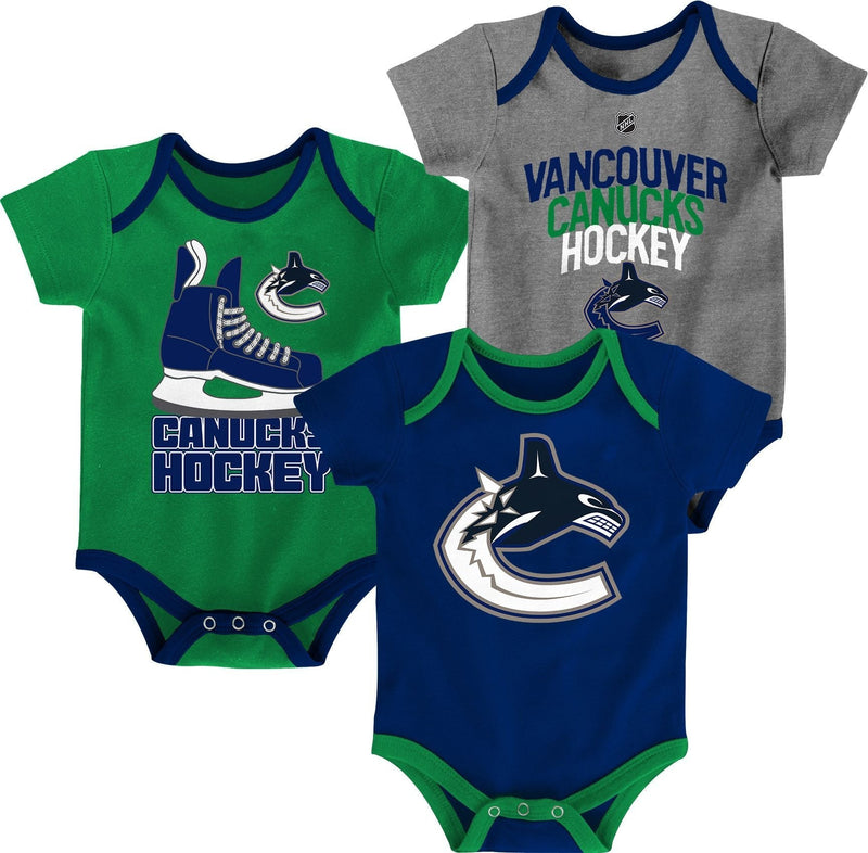 Infant/Baby Bodysuit Onesie, Blue/Green/Grey, 3-pk Z9590