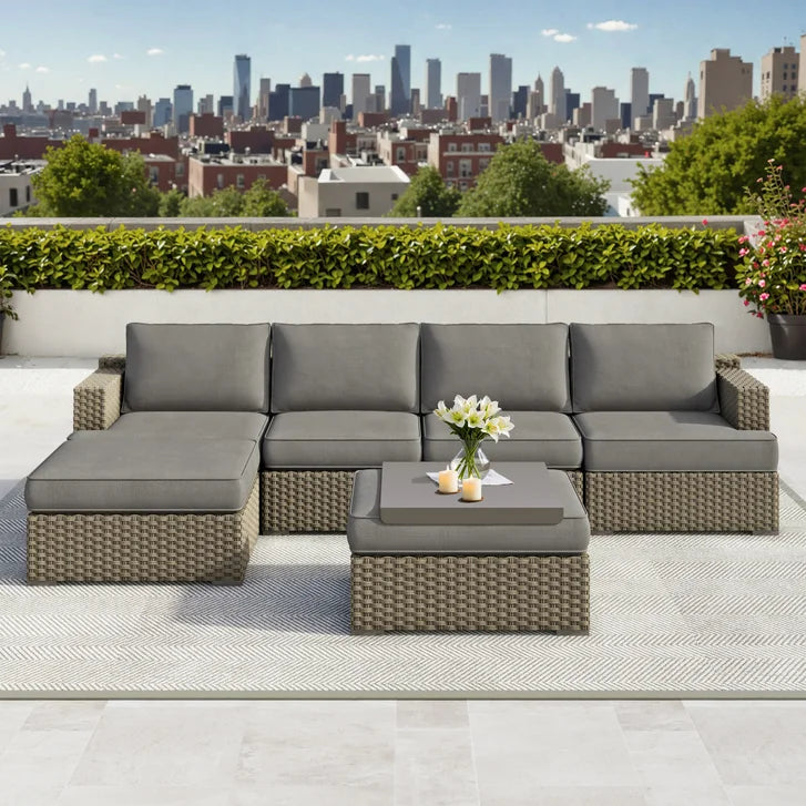 Niko Heritage 6-piece Patio Sectional Conversation Set H0264