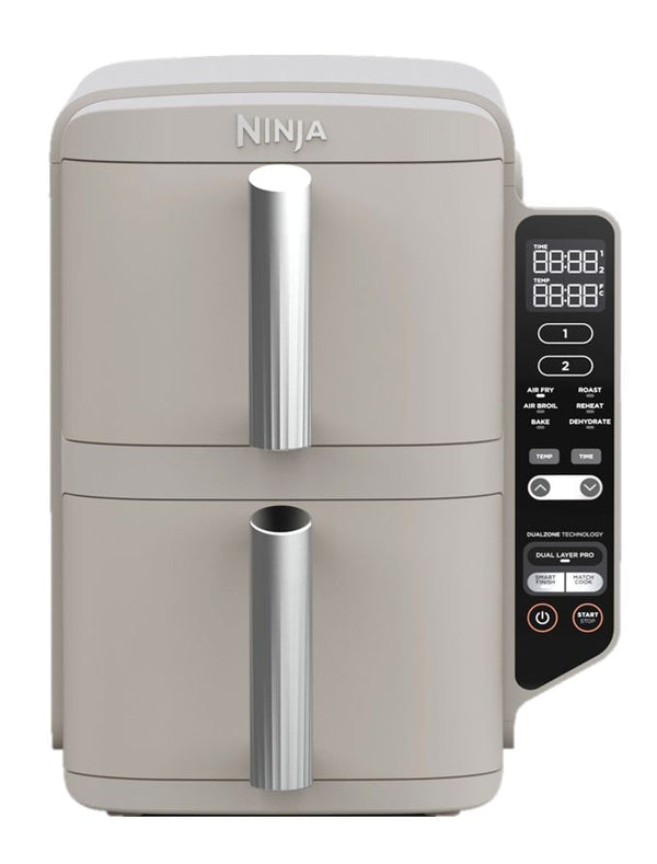Dual Stacked Space-Saving Air Fryer, Sandstone H4516