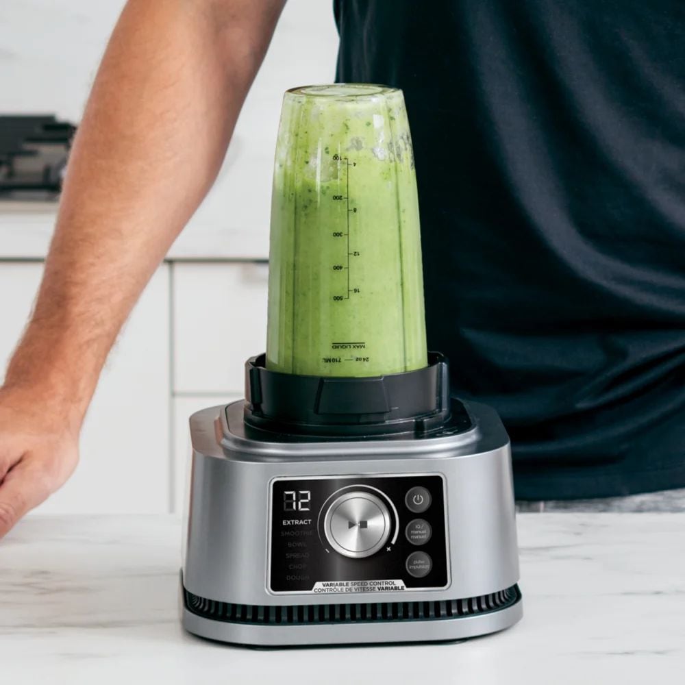 Power Blender & Processor System with Smoothie Bowl Maker & Nutrient Extractor, Silver, 1400W