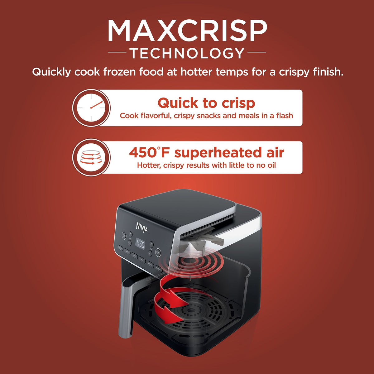 Pro XL 6-in-1 Air Fryer with Non-Stick Basket & Recipe Book, 6.5-qt