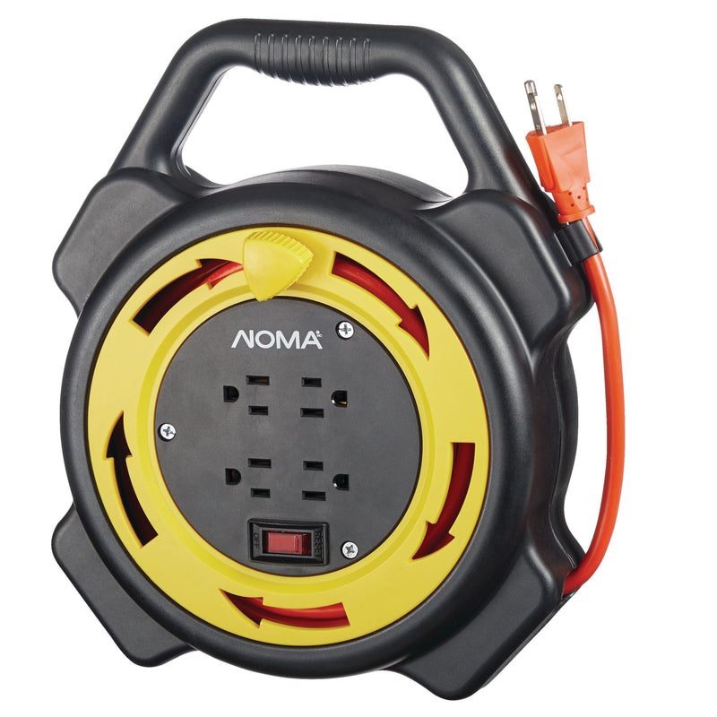 25-ft 16/3 Extension Cord with Storage Reel, 4 Grounded Outlets and Circuit Breaker H4432