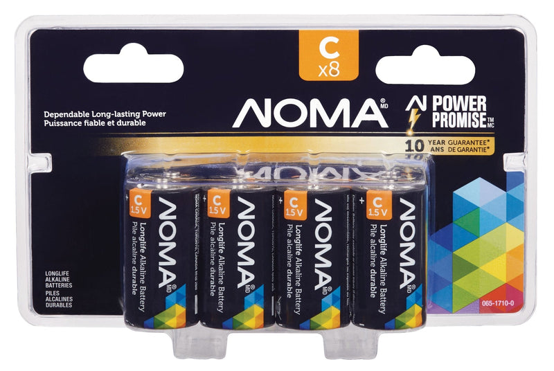 8-pk C Alkaline Batteries, Long Lasting W4118
