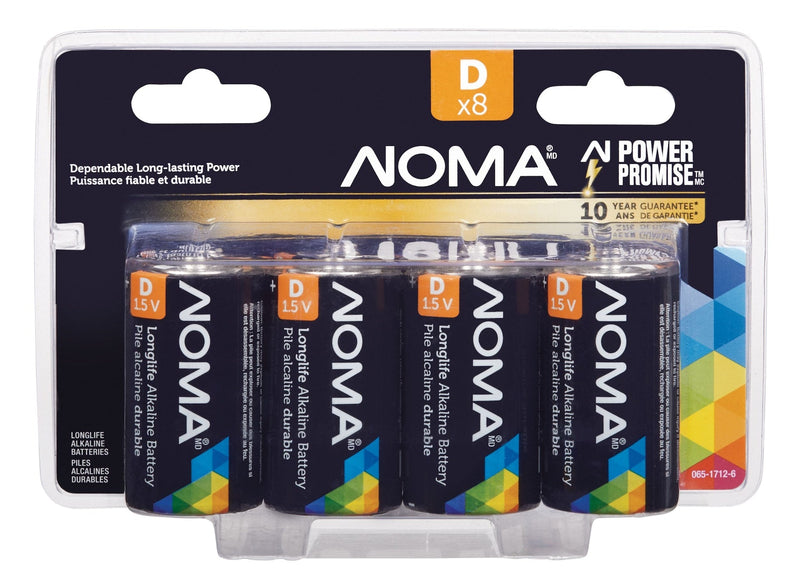 8-pk D Alkaline Batteries, Long Lasting Y1236