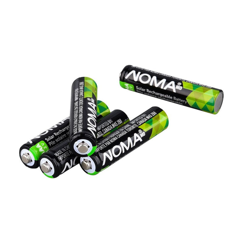 AAA Ni-MH 300mAh Rechargeable Batteries for Solar Lights, 1.2V, 4-pk U7925