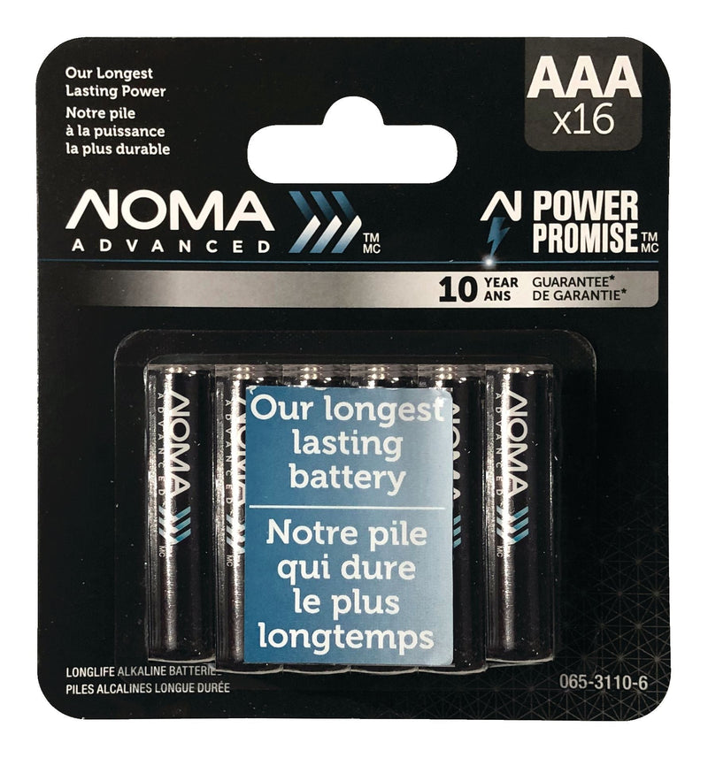 Advanced 16-pk AAA Alkaline Batteries, Long Lasting, All Purpose Q2224