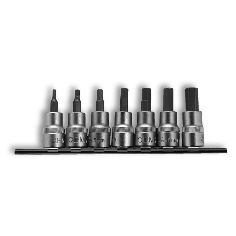 3/8-in Drive SAE Hex Socket Set, 7-pc, Assorted Sizes, 44003 G6014