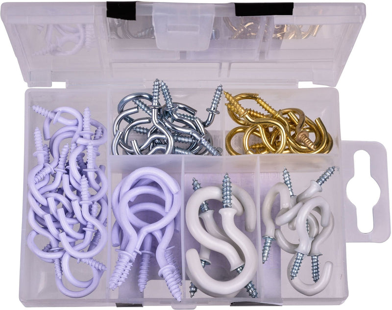 Cup Hooks Set, Assorted, 55-pk L8939