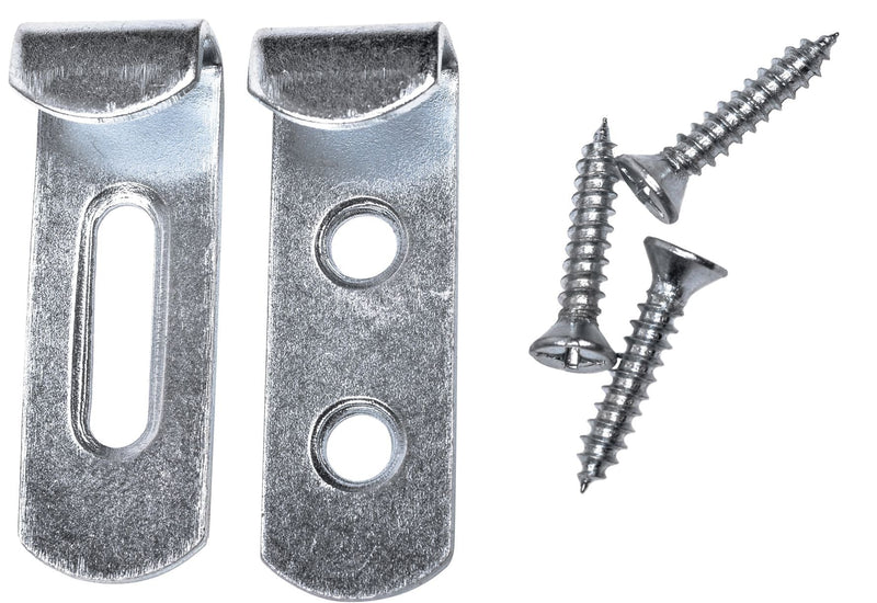 Invisible Mirror Holder, For Frameless Mirrors, Steel Construction, Silver, 4-pk B7409