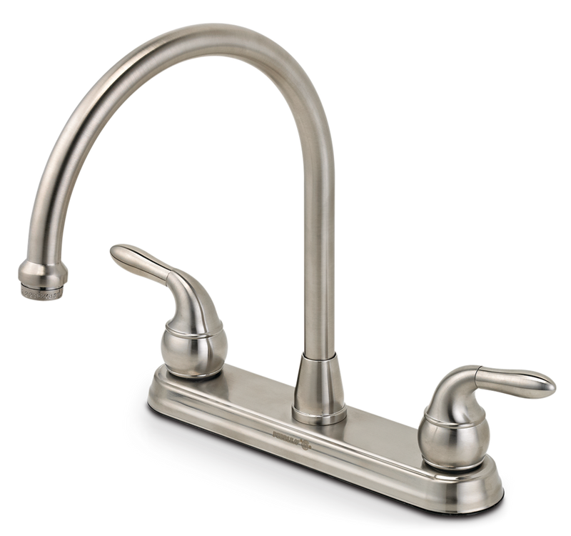Double Handle Kitchen Faucet, Brushed Nickel M9280
