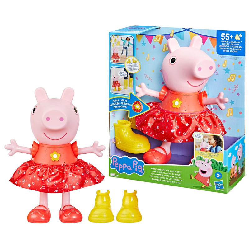 Peppa’s Muddy Puddles Party Singing and Dancing Doll, French, Ages 3+ K7383
