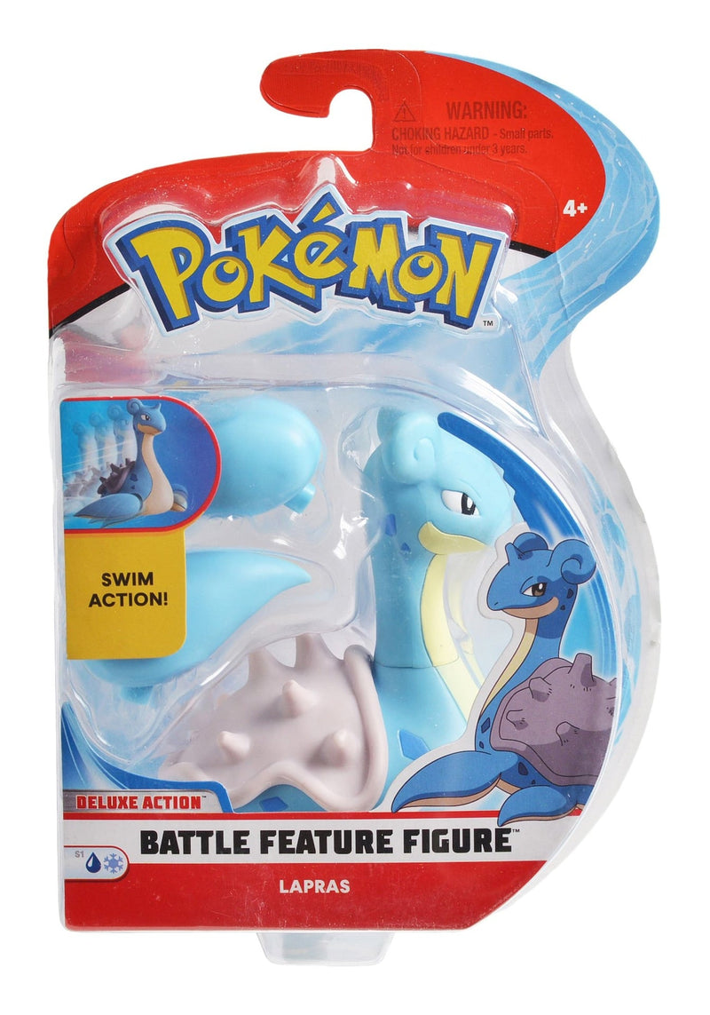 Battle Feature Figure Toy Set, Assorted (Ash & /Bewear/Decidueye/Lapras), Ages 4+ J2470