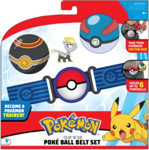 Clip 'N' Go Poké Ball Belt Set With 2-Inch Action Figure & Balls, Assorted, Age 4+ Y1938