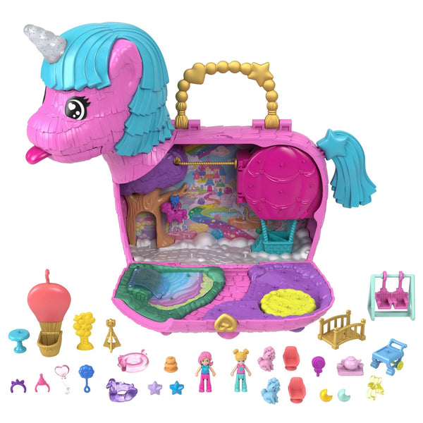 35th Celebration Unicorn Partyland Playset, Includes 2 Micro Dolls, Pets & 25+ Surprise Accessories, Kids Ages 3+ O6542
