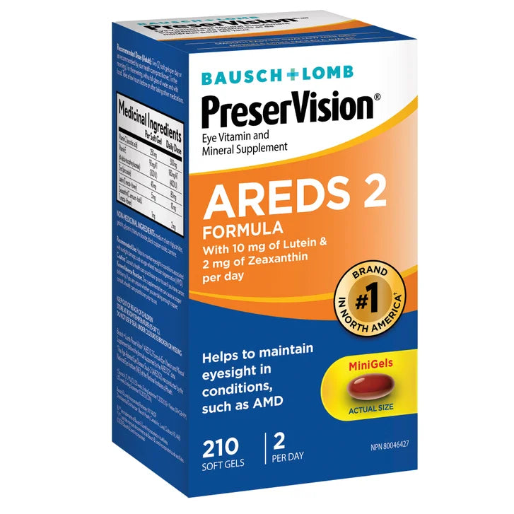PreserVision Eye Vitamin and Mineral Supplement AREDS2, 210 Softgels E7153