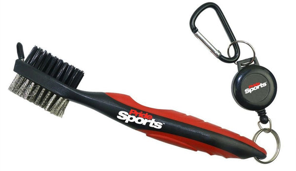 Deluxe Golf Club Cleaning Brush with Retractable Cord Q4401