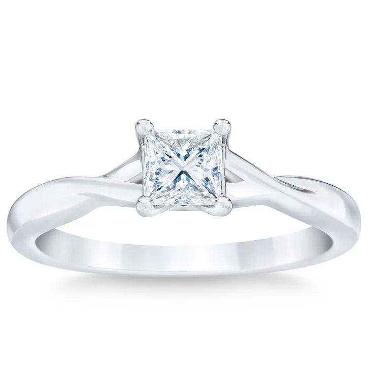 Princess Cut Diamond Solitaire Ring (0.50 ct) G1571