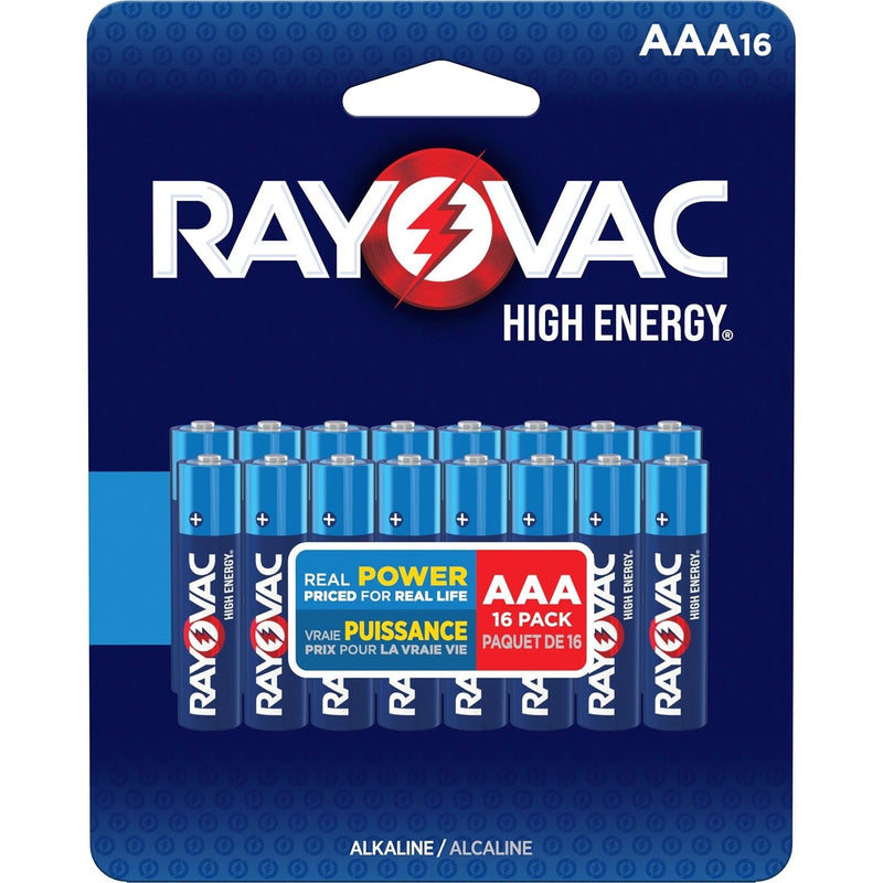 HIGH ENERGY AAA Alkaline Batteries, Long Lasting, All Purpose, 16-pk J8045