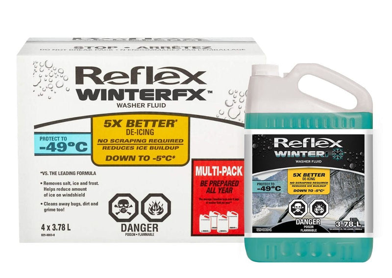 WinterFx Windshield Winter Washer Fluid, -49°C, 3.78L, 4-pk H0253