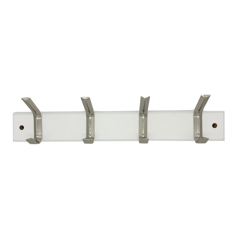 Double 4 Hook on Board, 18", White T6430