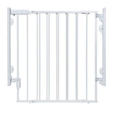 Ready To Install Top of the Stairs Baby Safety Gate, White