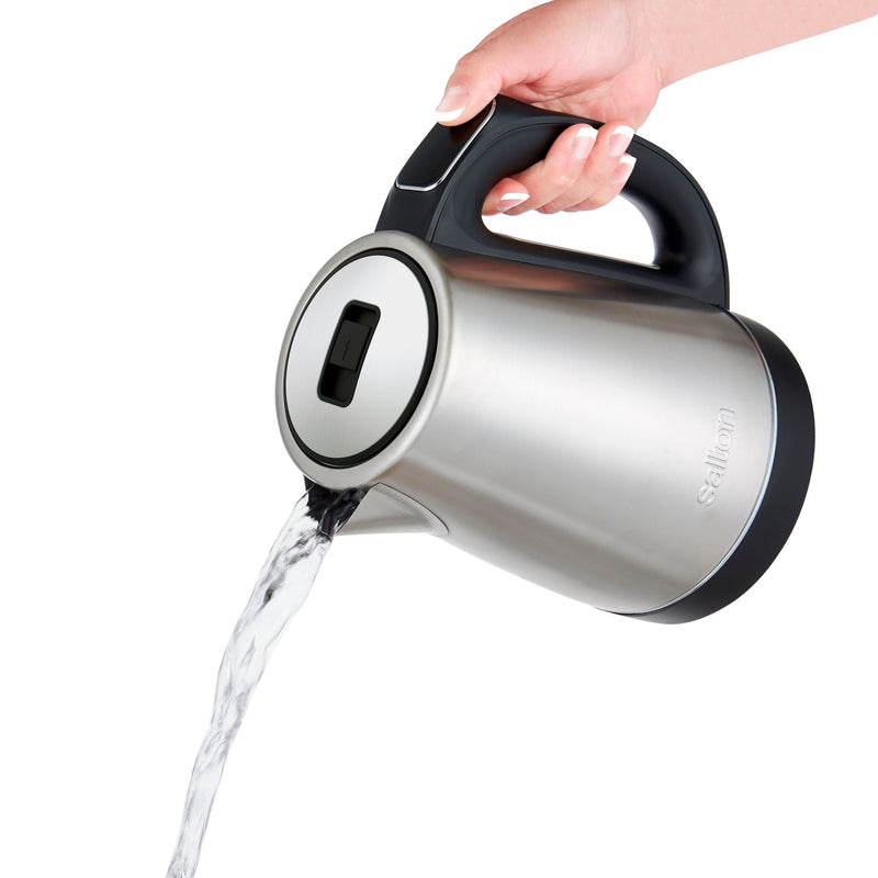 Cordless Electric Kettle with Digital Display, Stainless Steel, 1.7-L P9901