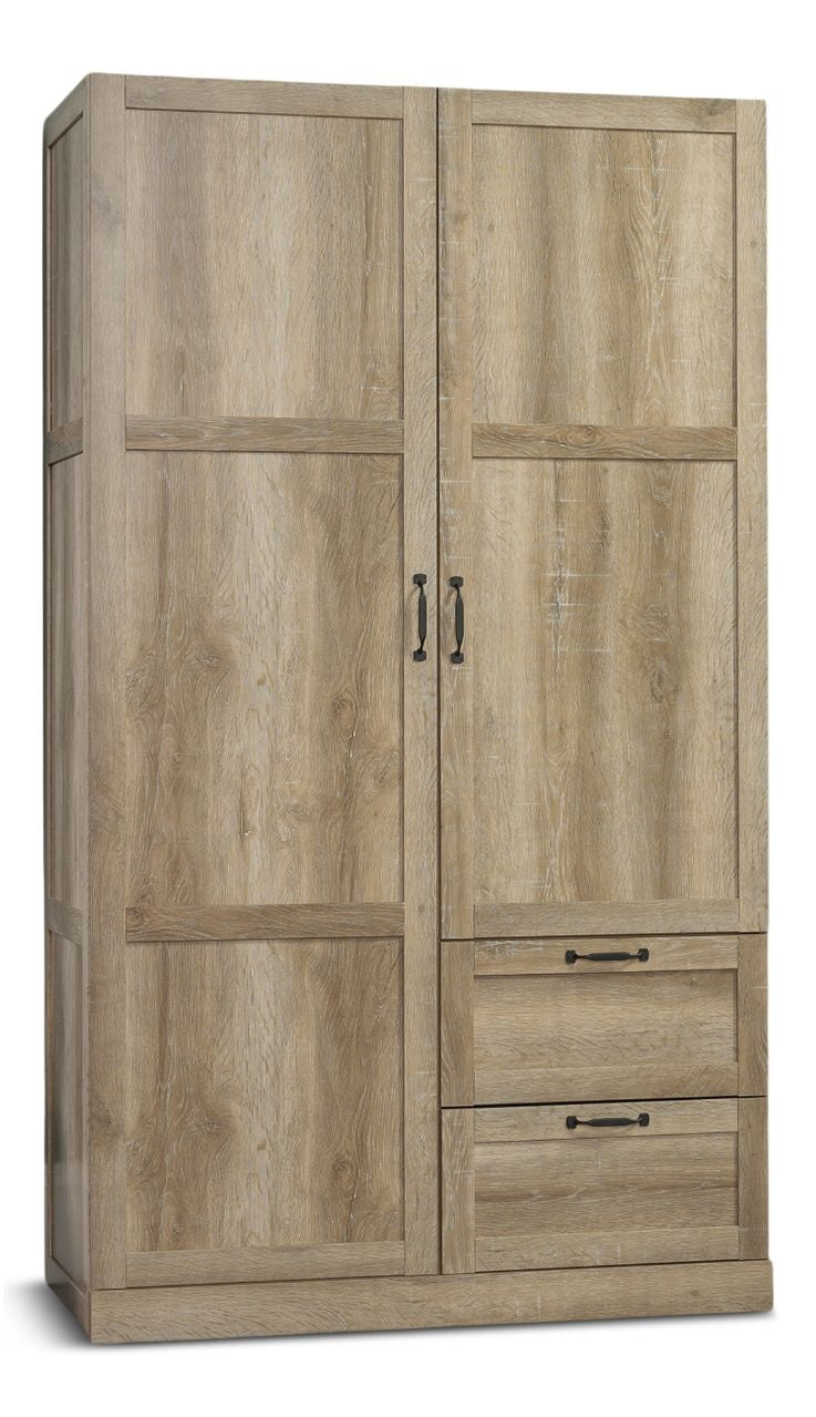 2 Door 2 Drawer Wardrobe, Oak G6654