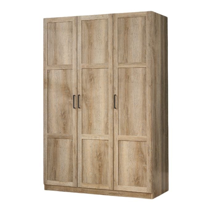 3 Door Wardrobe, Shaker Oak T9489