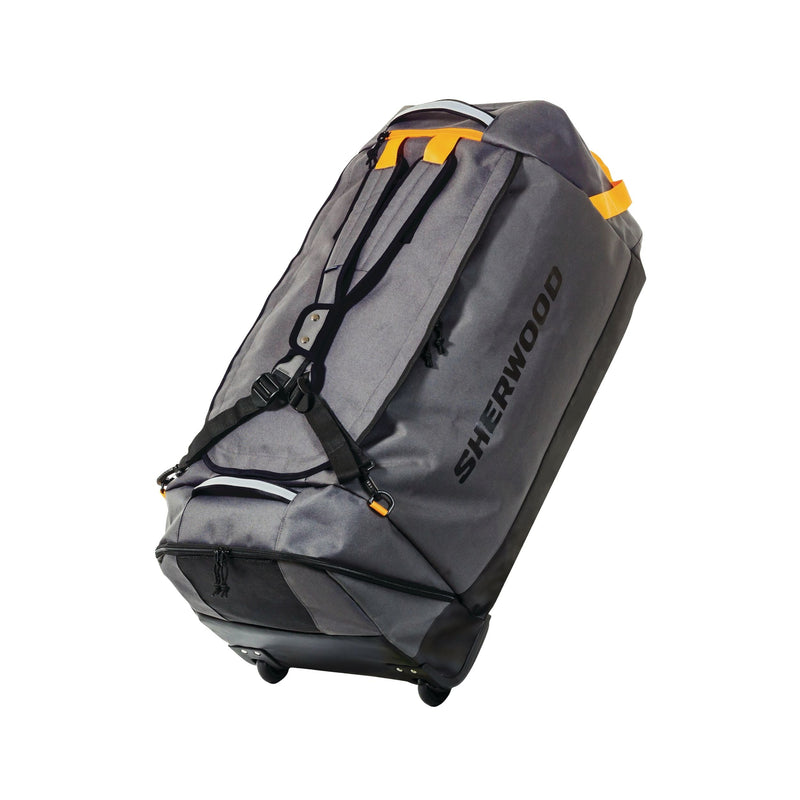 Convertible Hockey Bag with Backpack Straps, Wheeled, Senior, Grey, 34-in M2655