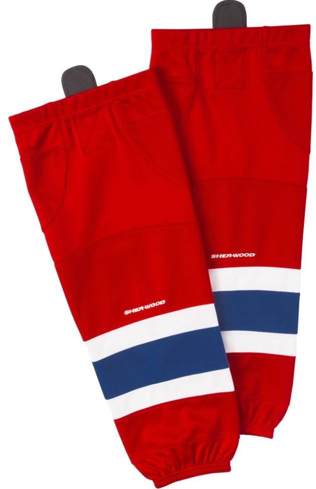 Performance Hockey Socks, Red/Navy/White, Assorted Sizes V3064