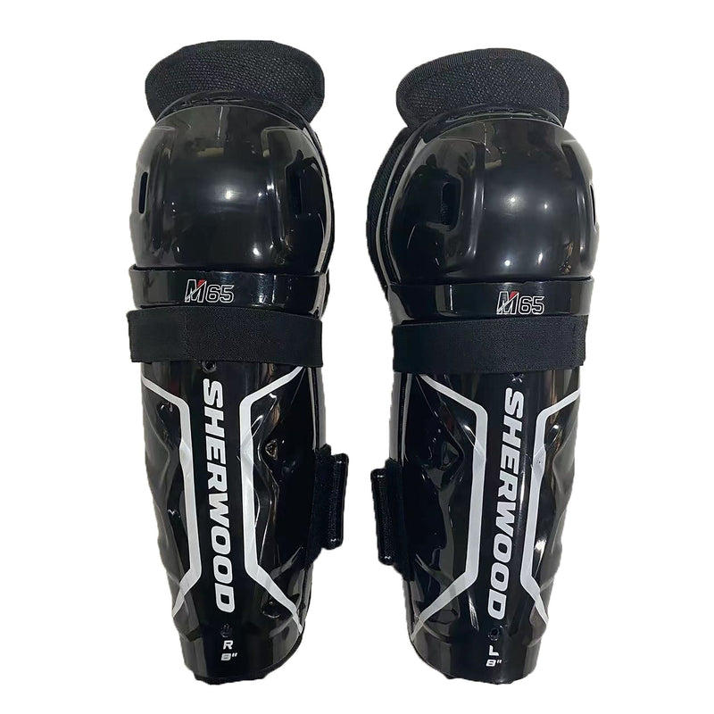Rekker M65 Hockey Shin Guards, Youth, Black, Assorted Sizes H9064
