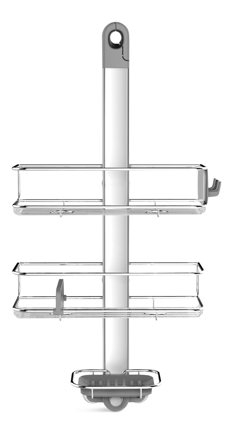 Medium Adjustable Shower Caddy, Stainless Steel and Anodized Aluminum L3050