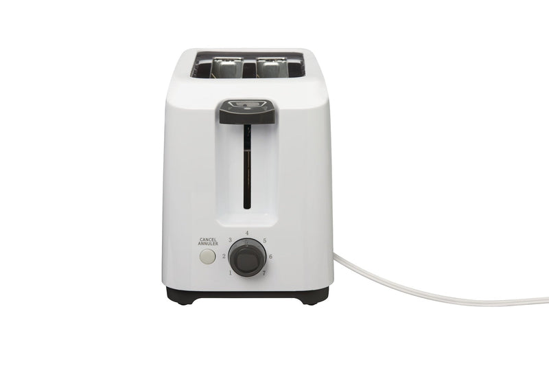 2-Slice Toaster, White, Removable Crumb Tray H0119