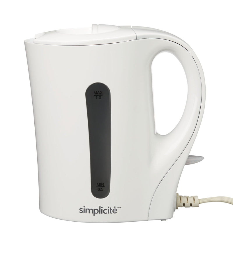 Corded Electric Kettle with Auto Shut Off, White, 1-L U6011