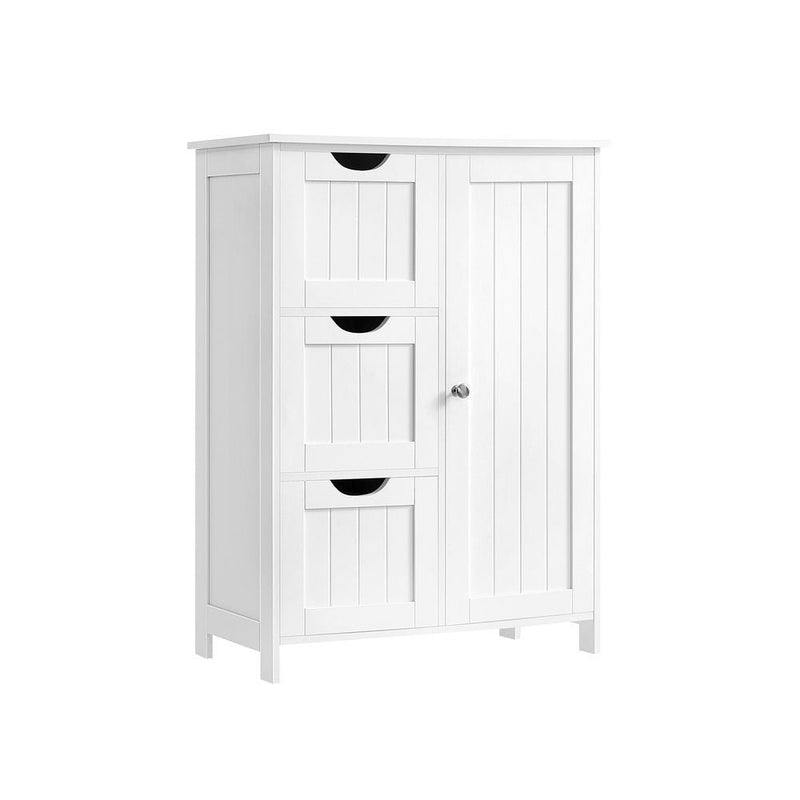 3-Drawer White Home Cabinet with Adjustable Dividers O3973