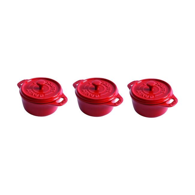 3 piece Cocotte Set Cherry I6040