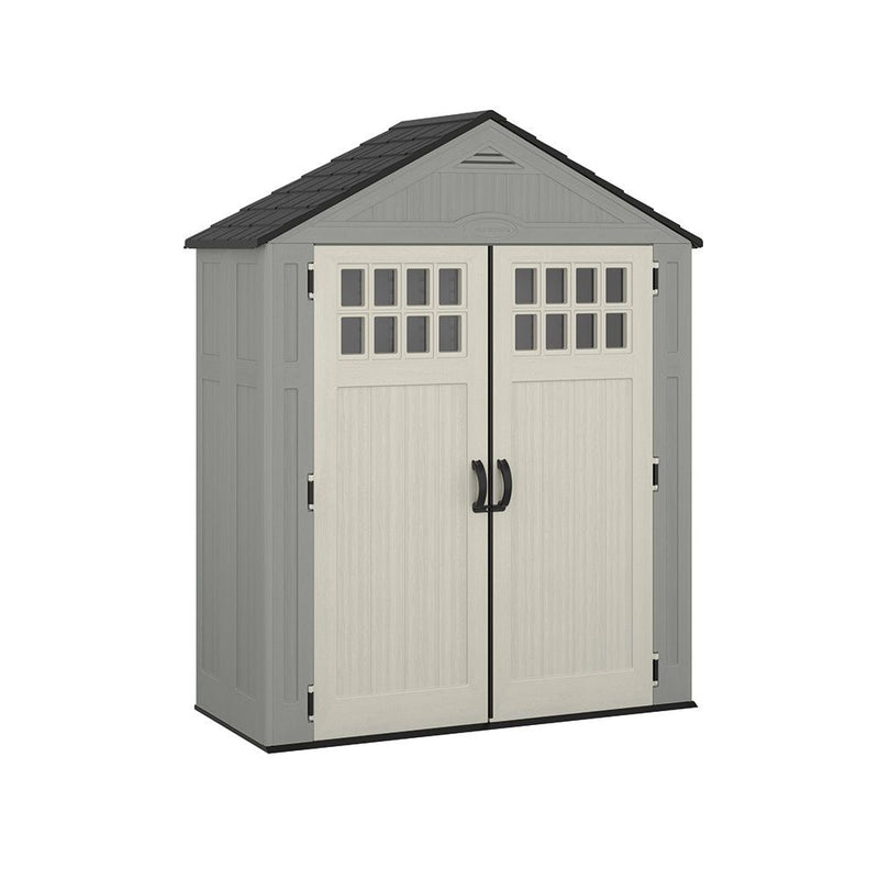 Everett 6x3-ft Dove Grey All-Weather Storage Shed B5752
