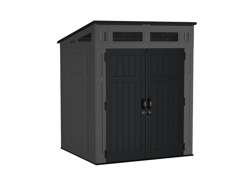 Modernist 6x5-ft Peppercorn/Black Storage Shed Y6631