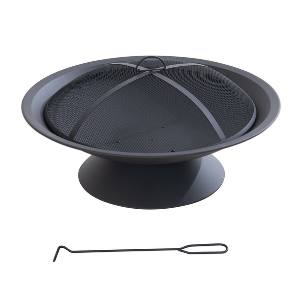 Genesee Round Fire Pit, Black U4502